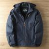 Autumn and Winter Fleece Lined Warm Hooded Jacket Men's Coat Waterproof Jacket Outdoor Hiking Hooded Windbreaker