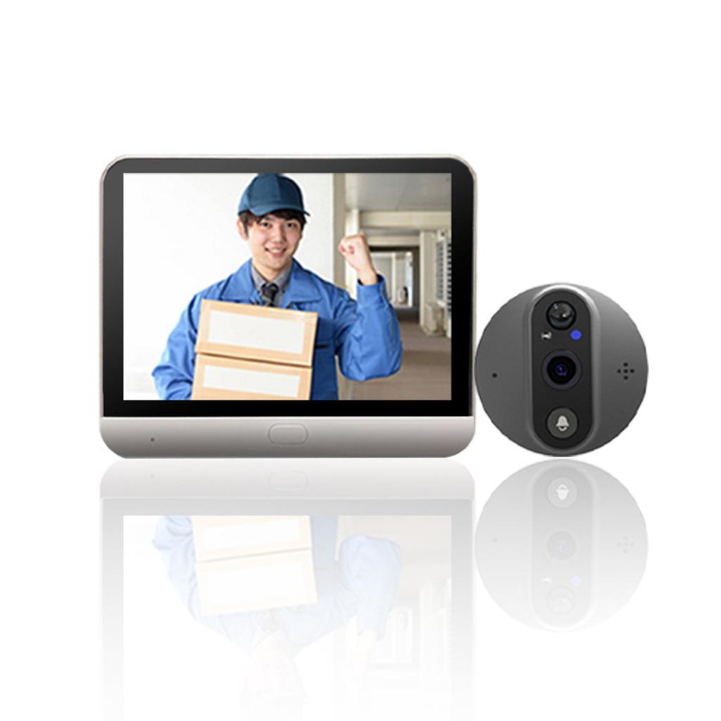 4.3 Inch HD 1080P Video Recording Smart Doorbell with Remote Smartphone Access and Anti-theft Cat Eye for Home Security