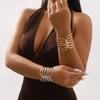 Punk Style Exaggerated Wide Wrapped Cuff Bracelet for Women - Hollow Design Cuff Bracelet