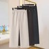 Middle-aged and Elderly Women's Wool Straight-Leg Pants - Autumn/Winter Casual Loose Fit
