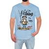 Lustiges Angel-T-Shirt für Männer: Wenn ich angle, bin ich glücklich. Retro-Geschenk für ihn.