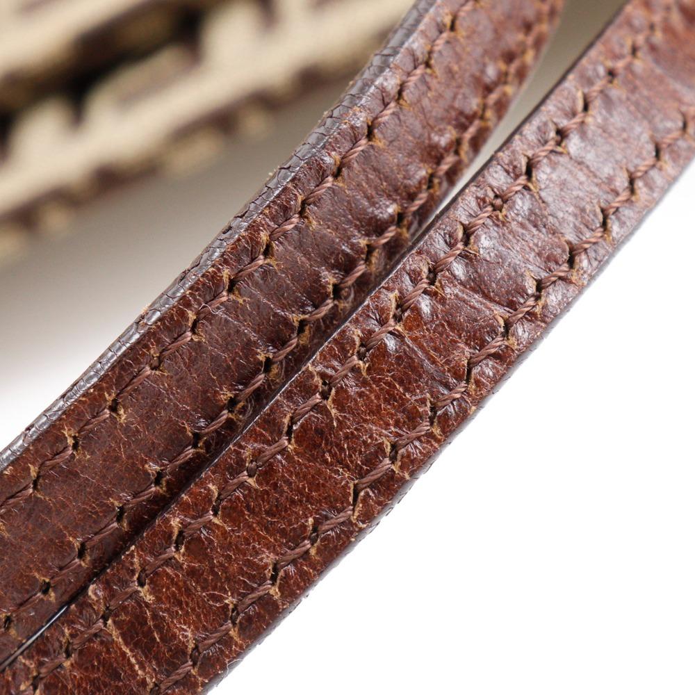 FENDI Zucchino Handbag 8BH132 Brown Nylon canvas Women Used