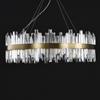 60CM Luxurious Designed Gold Glass Crystal Led Pendant Light Gold Ring Chandelier Round Light Fixture Dining Room Hotel Villa