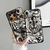 Funda Phone Cover Case for Apple iPhone 17 Pro Max 16 13 14 XR XS MAX 15 Pro 7 8 11 12 Air Cool Silver Tiger