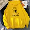 Talk To The Paw Funny Dog Cartoon Print Hoodie Autumn Women Casual Fashion Kawaii Loose Round Neck Long Sleeve Pullover Unisex