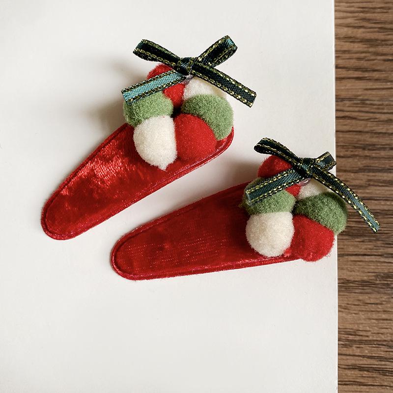 

2024 Милый 3D бант Рождественский ободок и набор заколок для волос для женщин