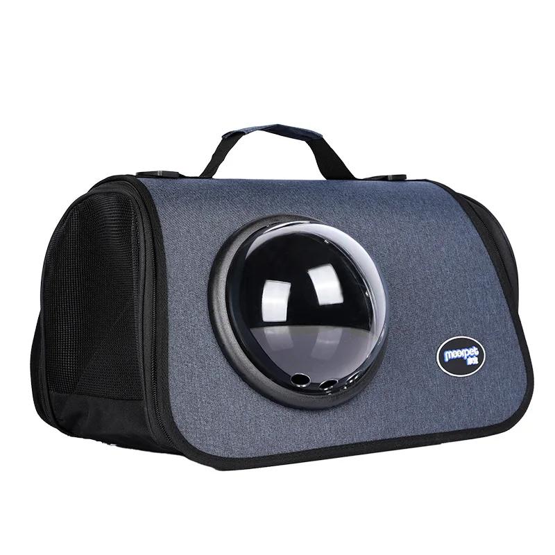 

Cat Bag Out Portable Shoulder Bag Space Capsule Crossbody Backpack Dog Cat Carry-on Supplies Pet Carrier Travel Backpack темно-синий