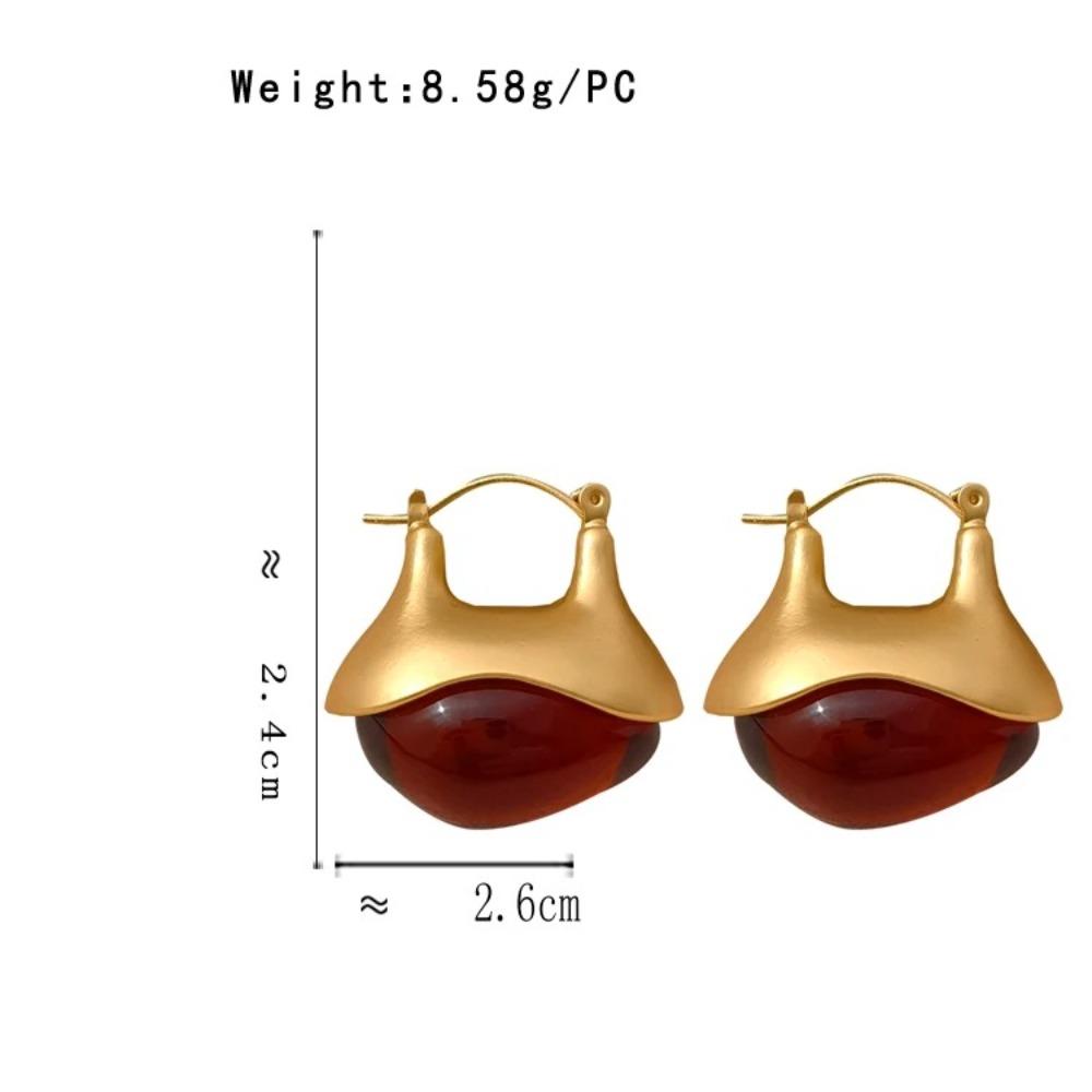 Transparent Geometric Pendant Retro Pendant Earrings, Elegant and Stylish, Versatile Jewelry Accessory Item for Daily Use.