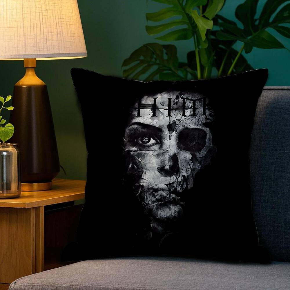 H-Him Ornate Heartagram Pillow Case Home Double-sided Printing Short Plush Colorfast Microfiber Cushion Cover