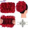 LARGE Comb Clip In Curly Hair Extension Synthetic Hair Pieces Chignon Women Updo Cover Hairpiece Extension Hair Bun