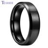 Dropshipping 8mm Stainless Steel Wedding Ring Men Women Daily Life Gift Jewelry Grooved Beveled Brushed Comfort Fit