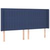 Vidaxl LED Bed Headboard, Blue, 203X16X118/128 Cm, Fabric