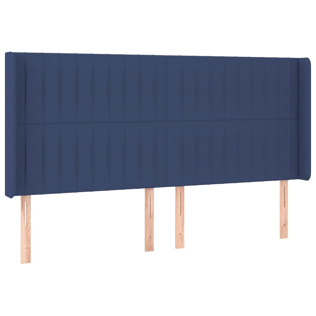 Vidaxl LED Bed Headboard, Blue, 203X16X118/128 Cm, Fabric