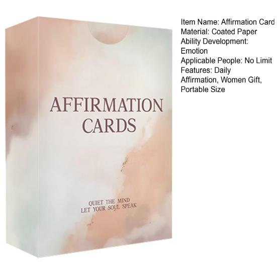 55 Stück/Set Frauen Positive Affirmationskarten Tägliche Motivationszitate Kartendeck Selbstfürsorge Emotionales Wohlbefinden Ermutigung Achtsamkeit Meditationswerkzeug