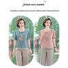 Mom's Summer Cotton Linen Two-Piece Set: Stylish Short-Sleeve T-Shirt for Middle-Aged and Elderly Women 2026