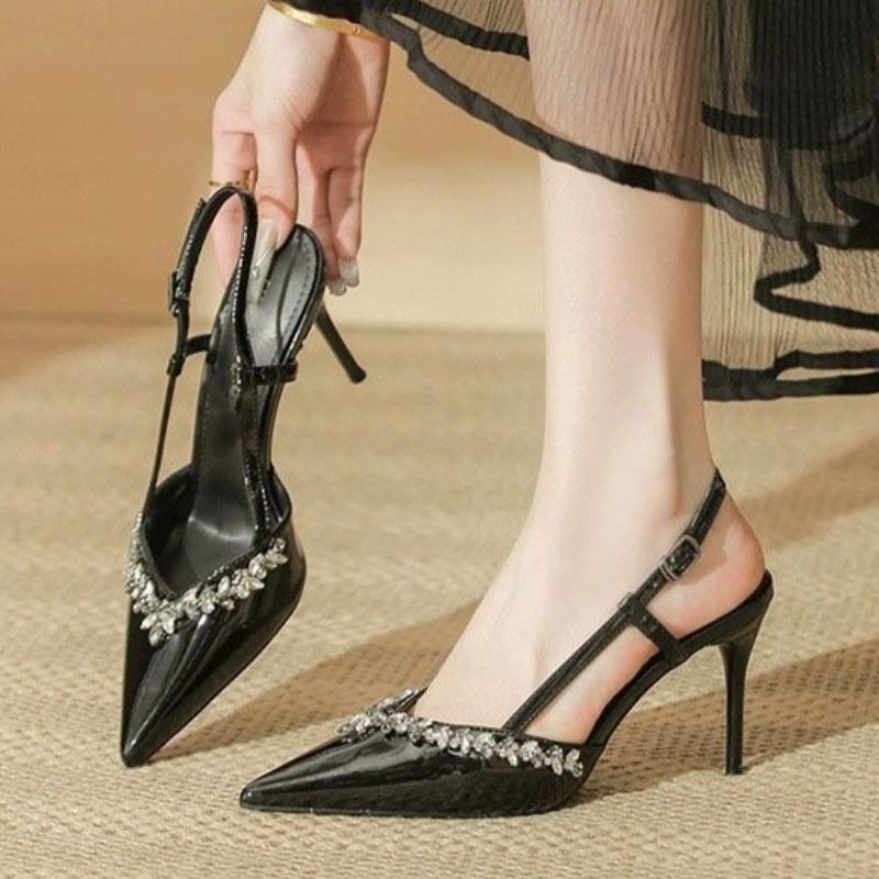 Fashion Women's New Spring and Summer Wear High-heeled Shoes with Stiletto Heels and High-end Temperament Baotou Sandals