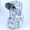 Floral Print Sun Hat for Maximum UV Protection with Face and Neck Flap for Outdoor Adventures