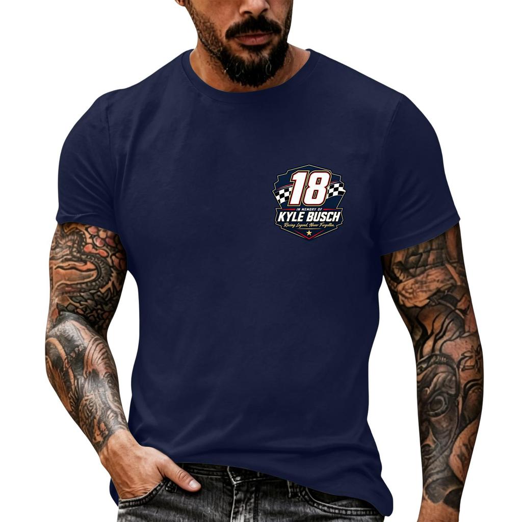 Men's Short Sleeve Graphic T Shirt Racing Inspired Casual Top Vintage Style Motorsport Enthusiast Tee Comfortable Fit