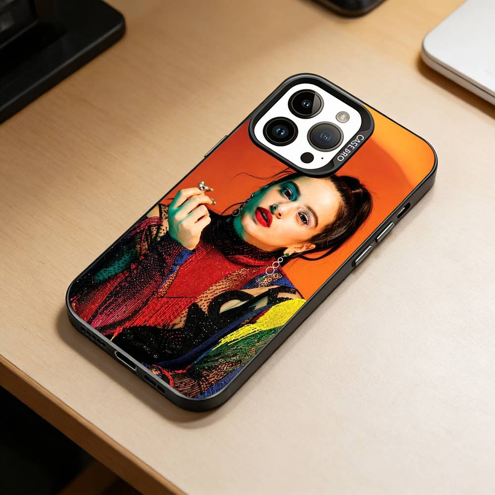 

Singer R-ROSALíA Phone Case For iPhone 17,16,15,14,13,12,11 Plus,Pro Max,XS,Colorful Silver Phone case Funda Cover iPhone12