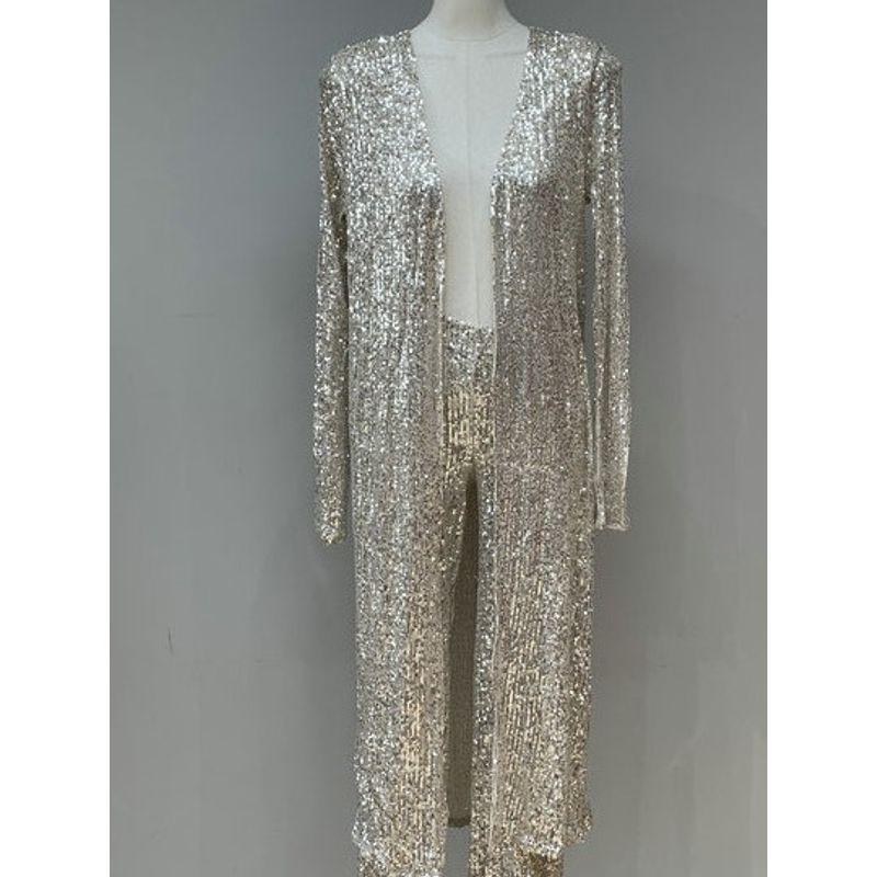 2025 Summer New Foreign Trade Original Garment Fashion Nova Premium Nude Feel Elegant Sequins Top Pants Collection