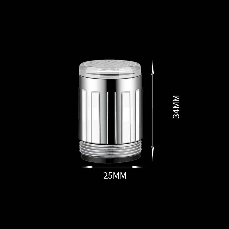 

LED Temperature Sensitive Faucet Water Saving Bathroom Kitchen Sensor 7 Color Change Faucet Head Aerator Tap Nozzle Shower різнокольоровий