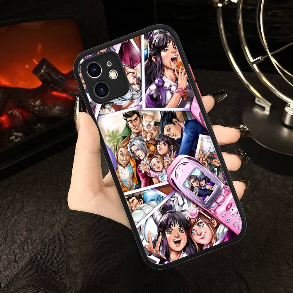 Classic Game Ace Attorney Phone Case For IPhone 16e 16 15 14 13 12 11 Pro Max X XS Max Plus Matte Clear