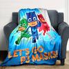 1pc PJ Marks1 Blanket, Gift, for Men and Women, Soft Blanket, Good for Sofa Bed Couch Travel, Lightweight Flannel Blanket