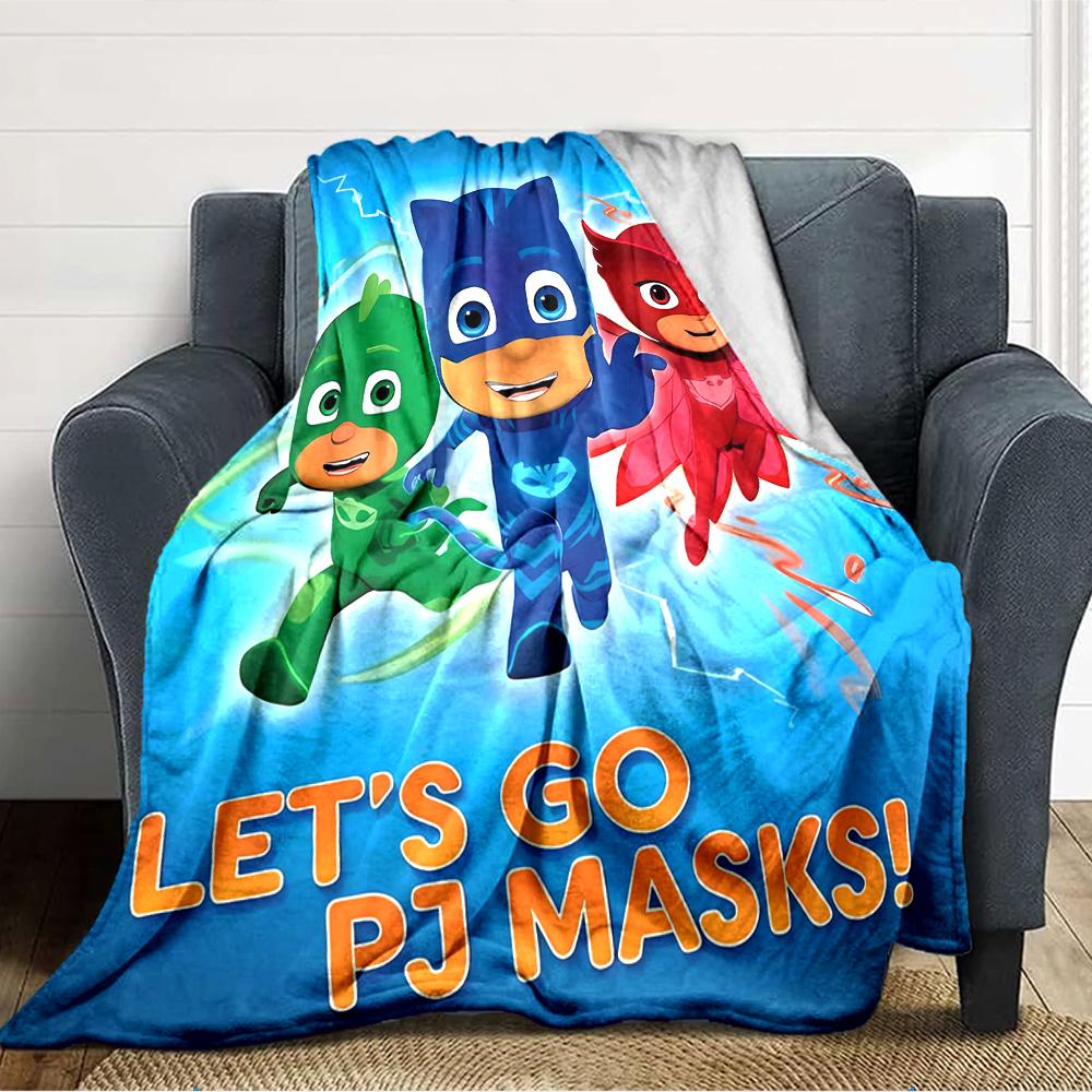 1pc PJ Marks1 Blanket, Gift, for Men and Women, Soft Blanket, Good for Sofa Bed Couch Travel, Lightweight Flannel Blanket