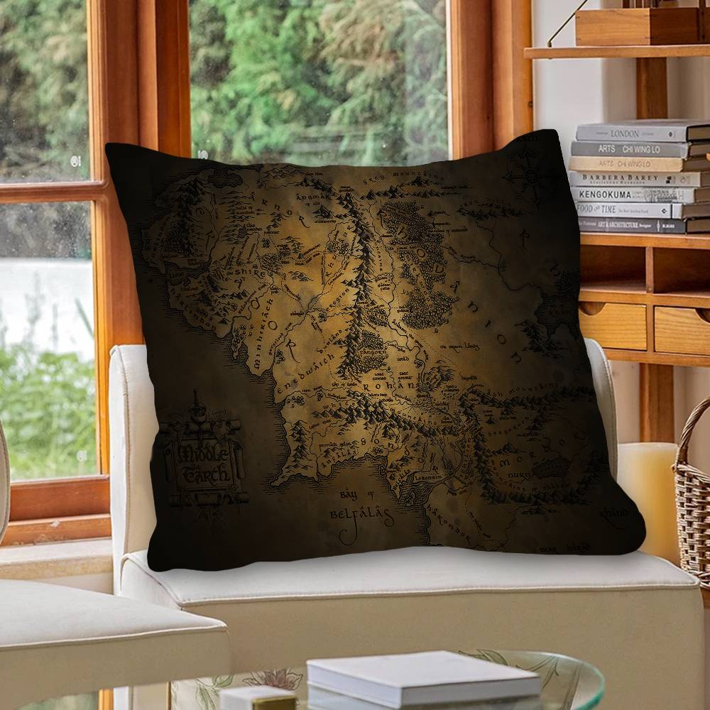 Classic Movie TThe LLords of The RRings Cushion Cover Pillow Cover Decor Pillowcase Printed Cushion Case for Couch