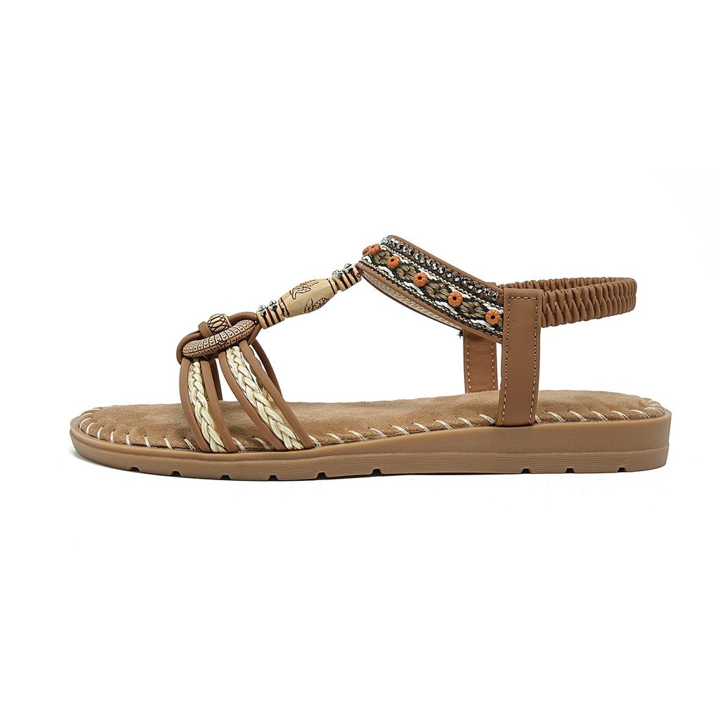 Rhinestone Casual Fashion Sandals Seaside Beach Flat Sandals Women