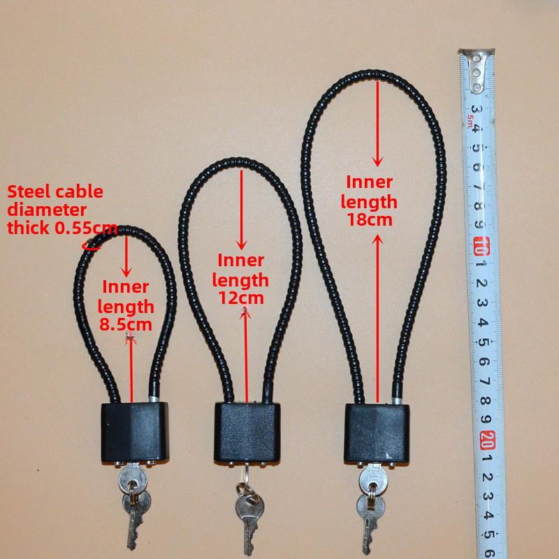 Extended Wire Rope Padlock for Cabinets – Anti-Theft Long Beam Lock