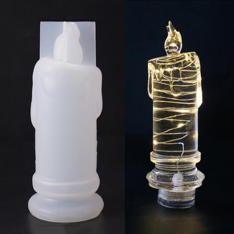 Silicone Soft Candle Light Making Mold Wax Resin Casting Epoxy Mould Craft