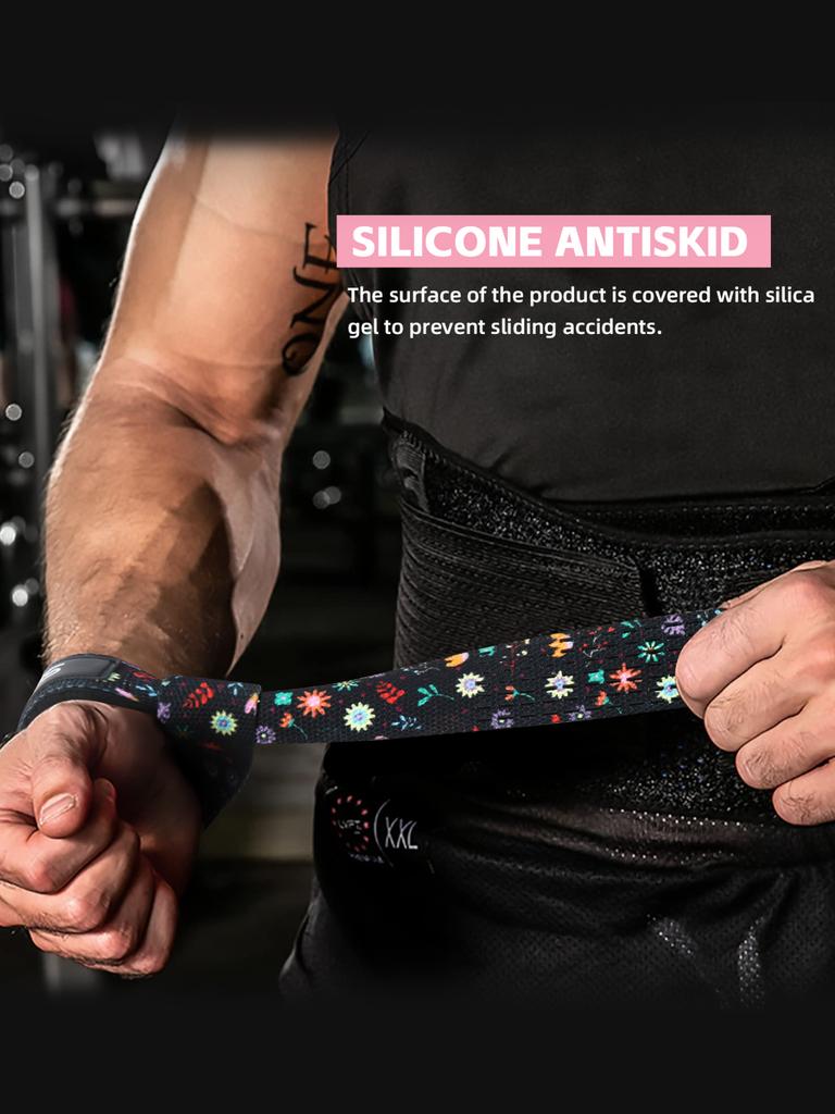 Skdk Cinghie per Sollevamento Pesi Antiscivolo in Silicone Cinghie da Polso per Sollevamento Allenamento della Forza Stacchi da Terra Crossfit Impugnature per Mani Supporto per Polso