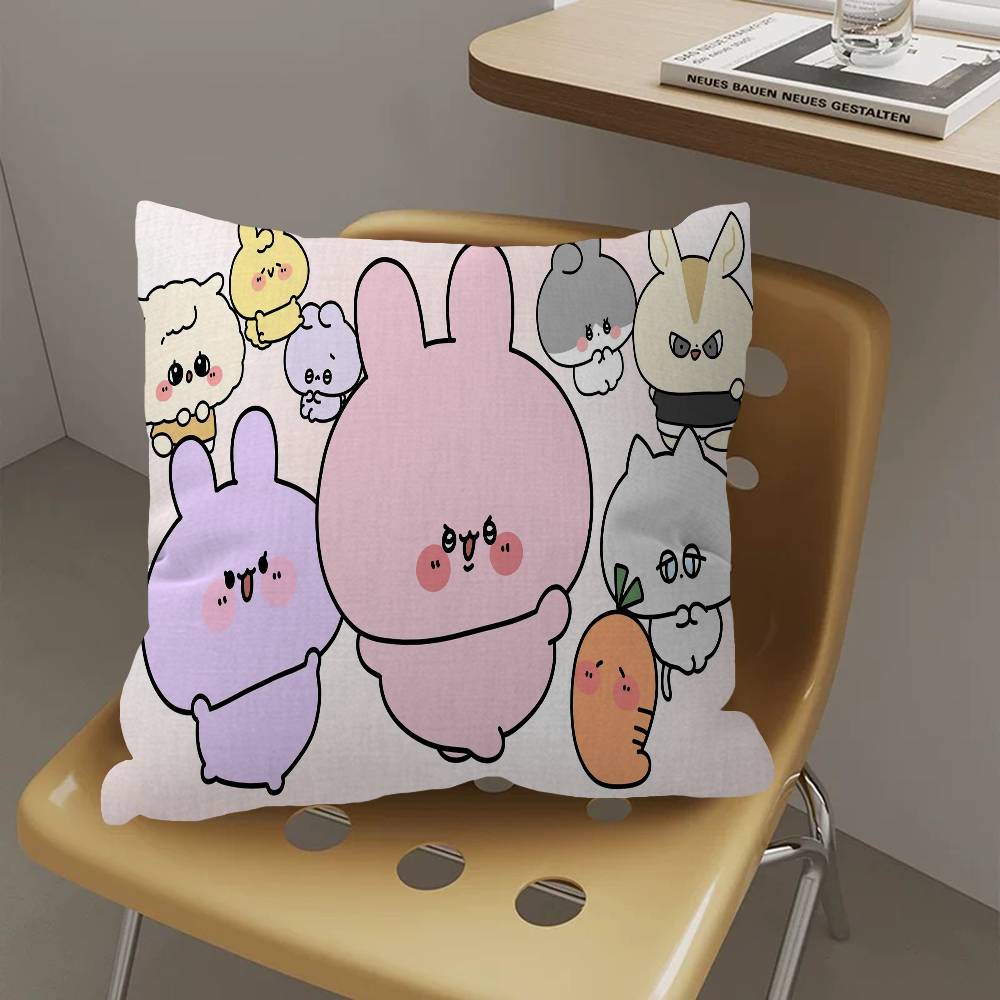 Cartoon Cute A-Asamimichan Pillow Cover for Bedroom Room and Living Room Sofa Decorative Cushion Cover
