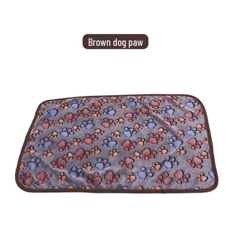 "Super Soft Flannel Pet Blanket with Footprint Design for Dogs and Cats"