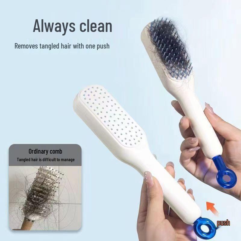 

Compact Anti-Static Scalp Massage Comb - Retractable & Gentle for Hair Care, Perfect for Home & Travel. OPP Bag Packaged
