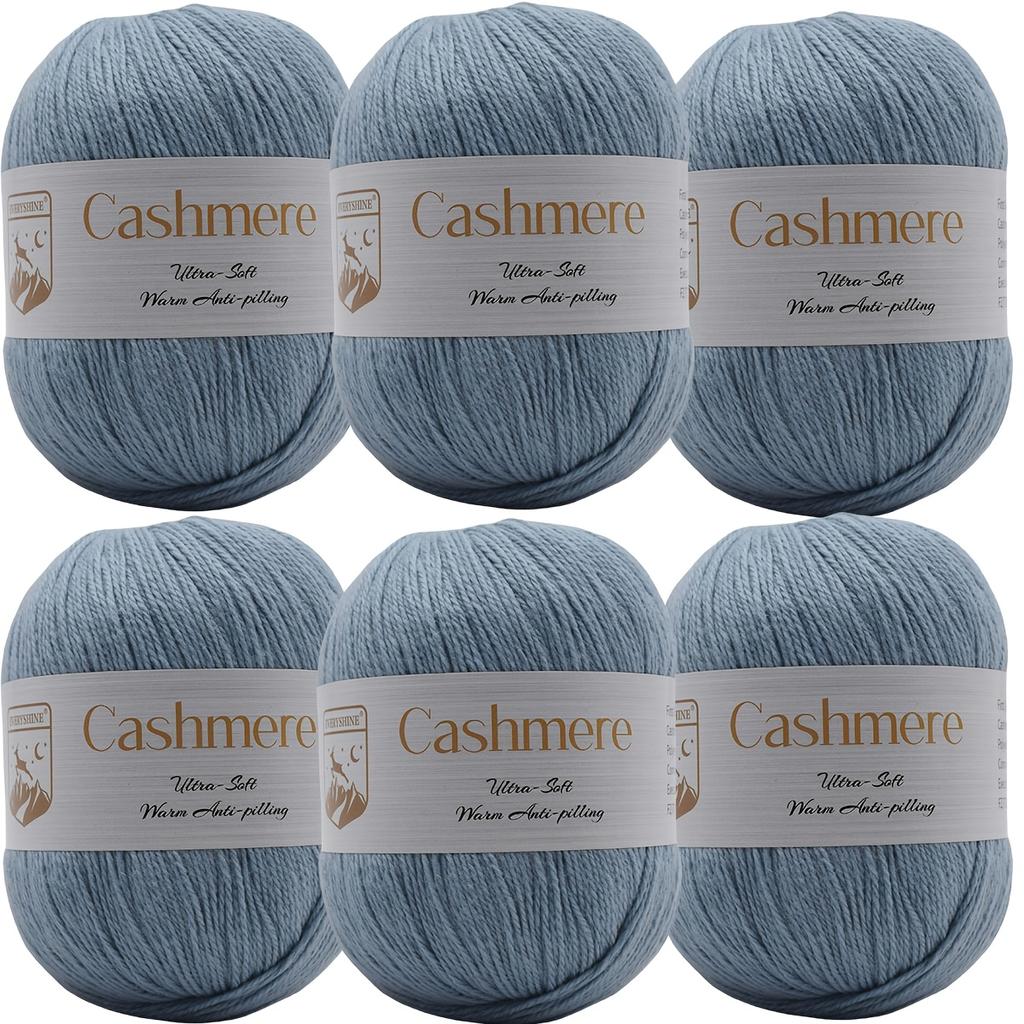 6pcs Cashmere Yarn Set, Ultra-Soft Polyester Blend, 300g/10.58oz Total, for DIY Crochet & Knitting, Warm Hand-Woven Crafts