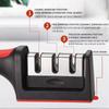 3 Stage Professional Knife Sharpener with Tungsten Steel & Ceramic Slots Manual Sharpener for Chef Knives Scissors Kitchen Tools