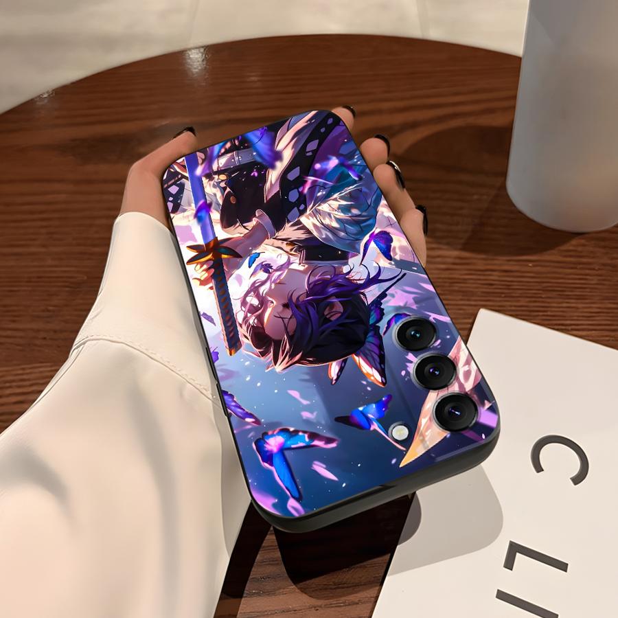 Demons Anime Slayer Case for Samsung Galaxy S25+ S9 S24+ S21 S22 S25 Ultra S20 S23 FE S24 Plus Soft Back Phone Cover