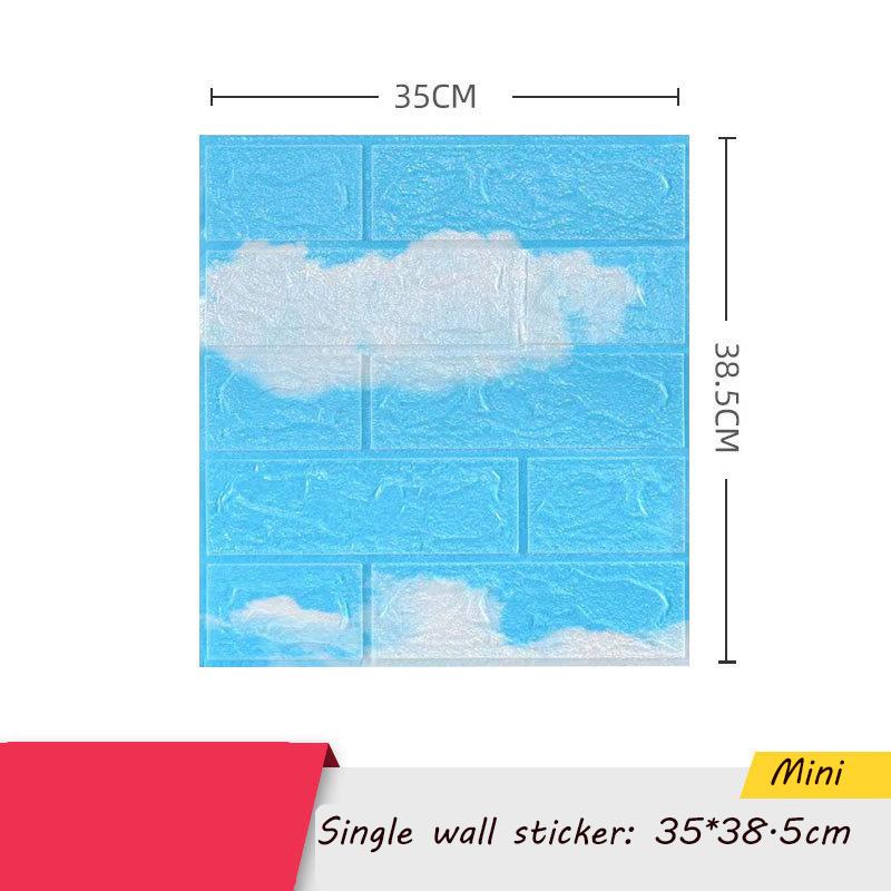 35*38.5cm 3D Wall Sticker Self Adhesive Panel Living Room Background Brick Waterproof Wallpapers Mural Bedroom DIY Decorative