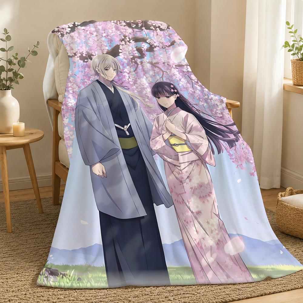 My Happy Marriage Anime Throw 240g flannel blanket, suitable for sofas, beds, offices,  exquisite gift blankets 75X95CM
