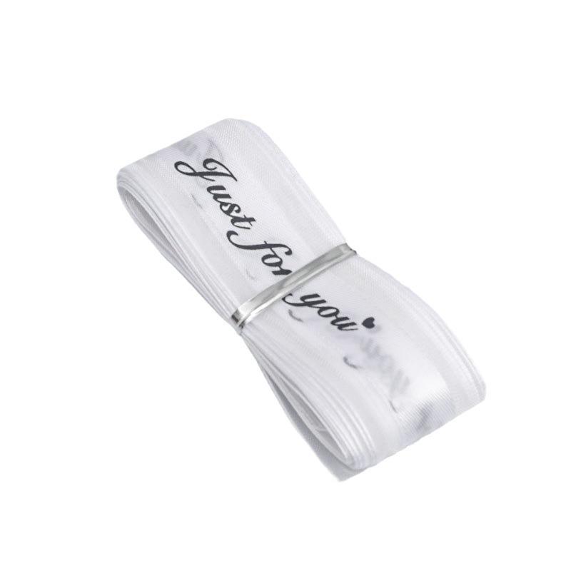 Medium Satin Edge Yarn Chiffon Ribbon Alphabet Flower Packaging Ribbon Cake Box Gift Ribbon Response Transparent Ribbon Bow DIY Flower Handmade