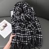 Korean Style Plaid Scarf: Women's Warm, Windproof Neck Warmer for Autumn & Winter 2025