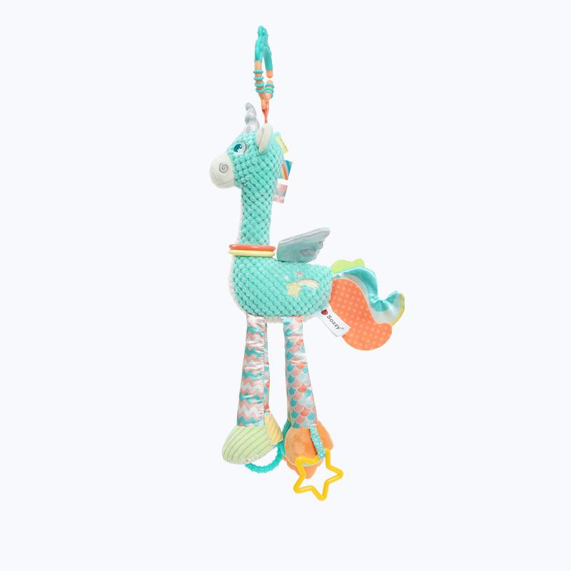 Cute Giraffe Rattle Plush Toys Baby Early Education Accompany Toys Children Sensory Animal Ring The Bell Toys Newborn Baby Gift