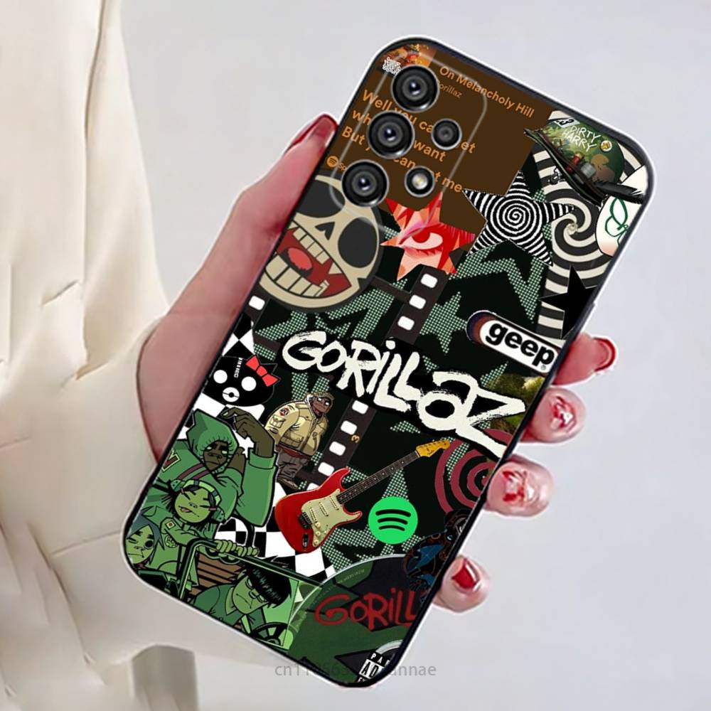 G-Gorillaz Rock Band Cartoon Phone Case For Samsung Galaxy A54,34,24,73,53,52,52S,04S,04E,A72 Cover