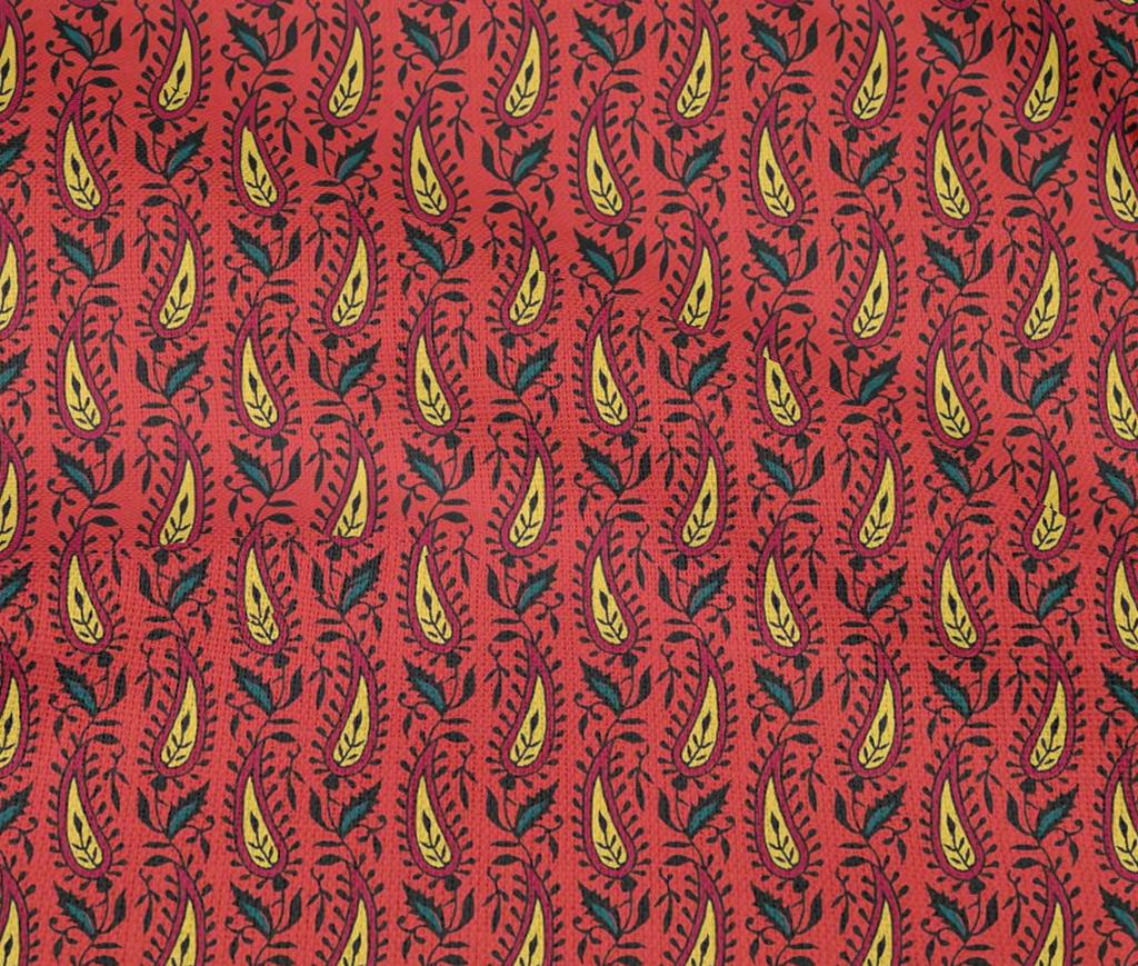 oneOone Cotton Flex Fabric Leaves & Paisley Block Decor Fabric Printed BTY 40 Inch