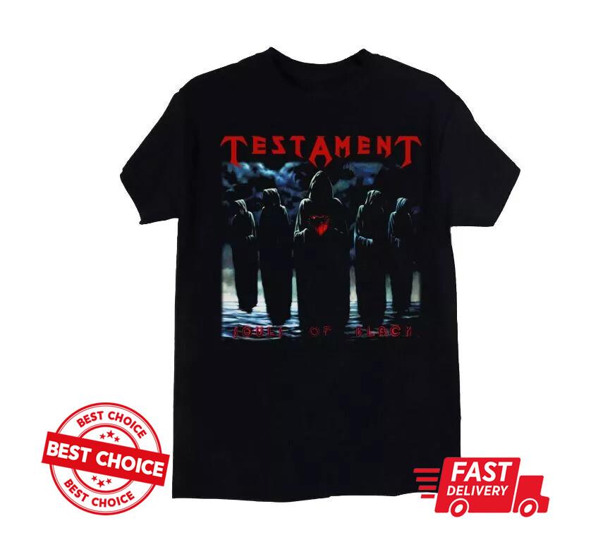 TESTAMENT SOULS OF NEW BLACK УНИСЕКС ФУТБОЛКА S-3XL Q8342 Унисекс Футболка XXXL