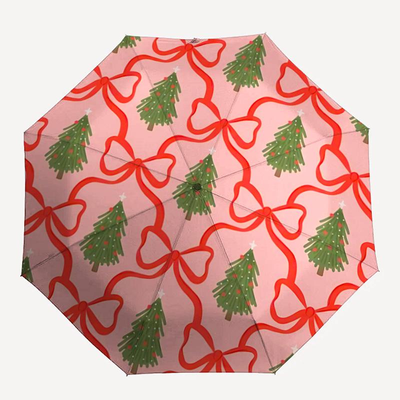 1pc Trees Automatic Folding Umbrella - 8-Rib Durable Iron Frame, Compact Portable for Daily Travel yy251205060
