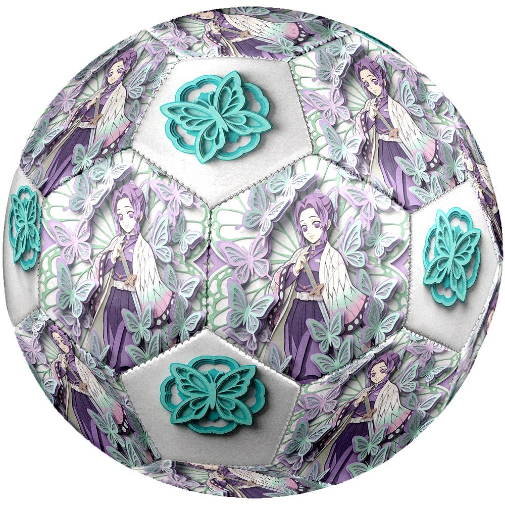 1pc Demon Slayer Kimetsu No Yaiba Football Soccer Ball Size 5 Indoor Soccer Ball Fashion Colorful  Backyard Game -Great For Sports Fans Gift HE12