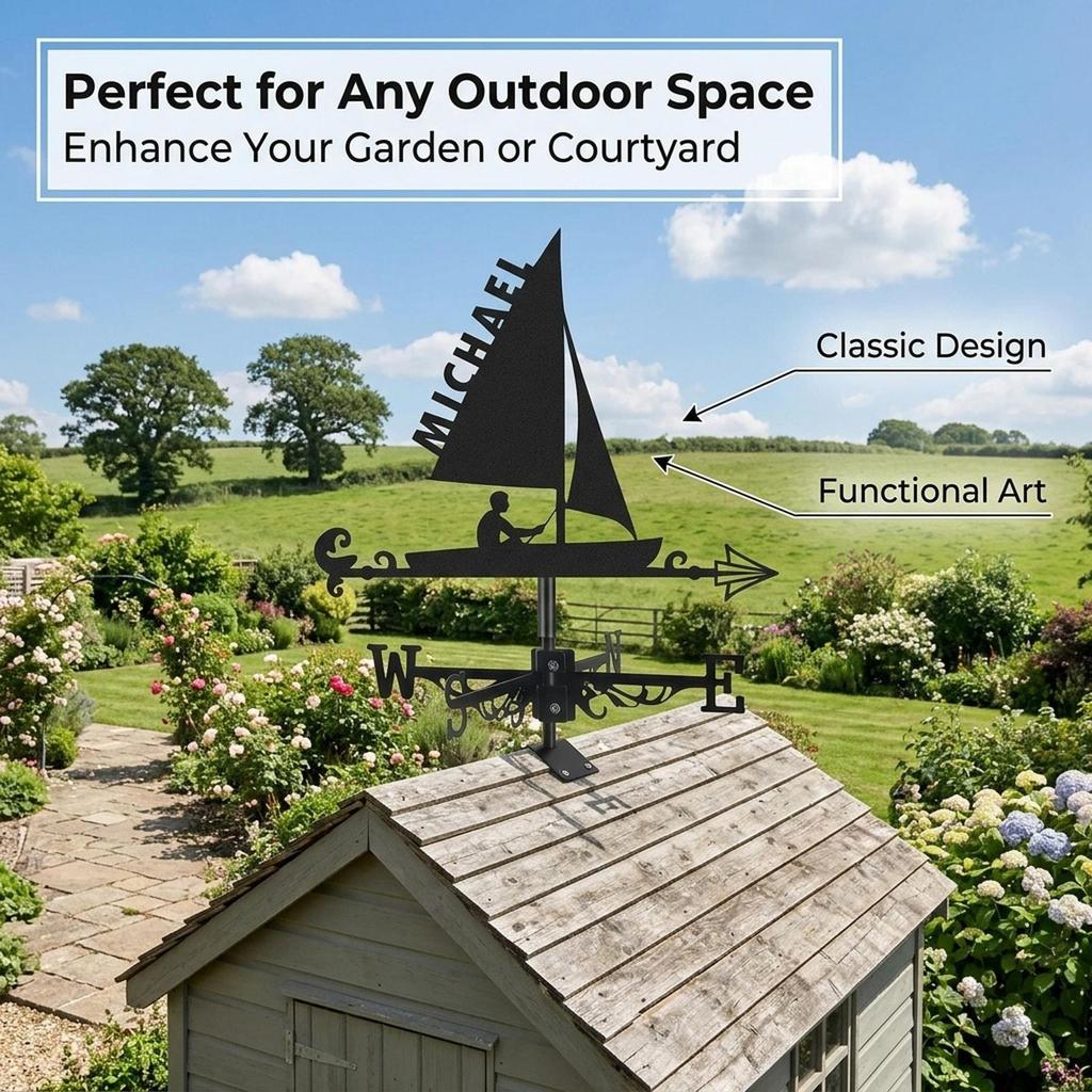 Vane Decoration Easy Installation Iron Elegant Wind Weathercock for Outside Farm Yard Garden